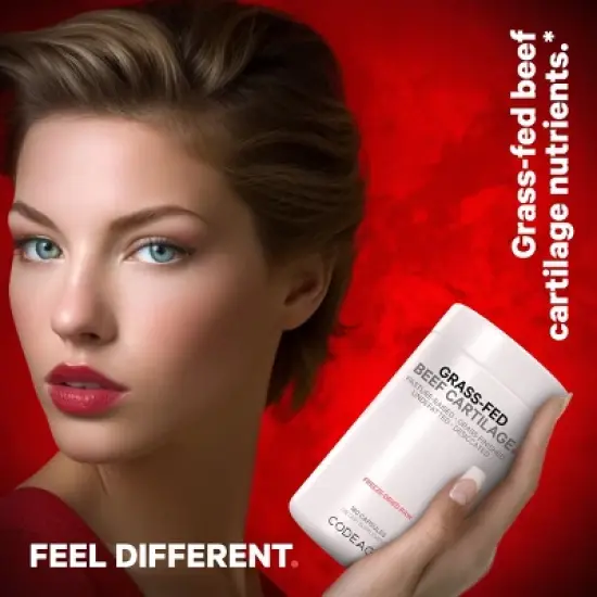 Codeage Grass-Fed Beef Cartilage Pasture-Raised, Non-Defatted Supplement, Freeze-Dried - 180ct image {7}