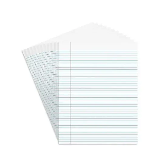 MyOfficeInnovations Notepads 8.5" x 11" Narrow White 50 Sh./Pad 12 Pads/PK (18597STP) 246793 image {8}
