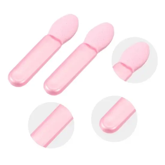 Unique Bargains Short Sponge Dual Sides EyeShadow Makeup Applicators Brushes Pink 50 Pcs image {2}
