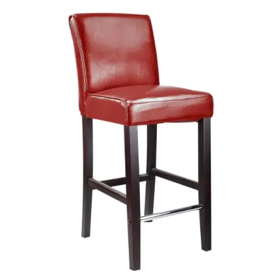 Antonio Bar Height Barstool w/ Bonded Leather Seat - Corliving image {7}