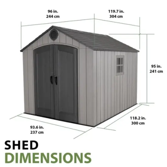 Lifetime Rough Cut Outdoor Storage Shed image {9}