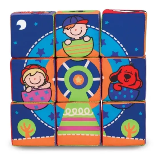 Melissa & Doug K's Kids Match and Build Soft Blocks Set image {3}