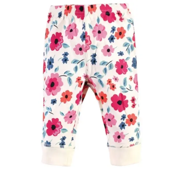 Touched by Nature Baby and Toddler Girl Organic Cotton Pants 4pk, Garden Floral image {2}