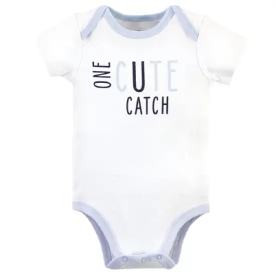 Hudson Baby Infant Boy Cotton Bodysuits 5pk, Whaley Handsome image {3}