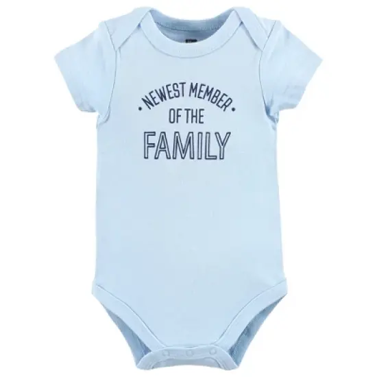 Hudson Baby Infant Boy Cotton Bodysuits, Newest Family Member image {4}