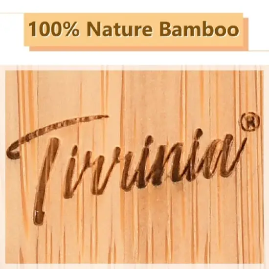 Tirrinia Natural Bamboo Wine Picnic Table, Folding Portable Outdoor Snack & Cheese Tray for Concerts at Park or Party, Beach, Summer Camping image {1}