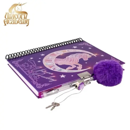 Inkology, LLC Unicorn Academy Spiral Notebook With Lock, Gel Pen and Stickers | 6 x 8 Inches image {6}