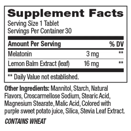 OLLY Vegan Sleep Fast Dissolves Multivitamins 3mg Tablets - 30ct image {4}