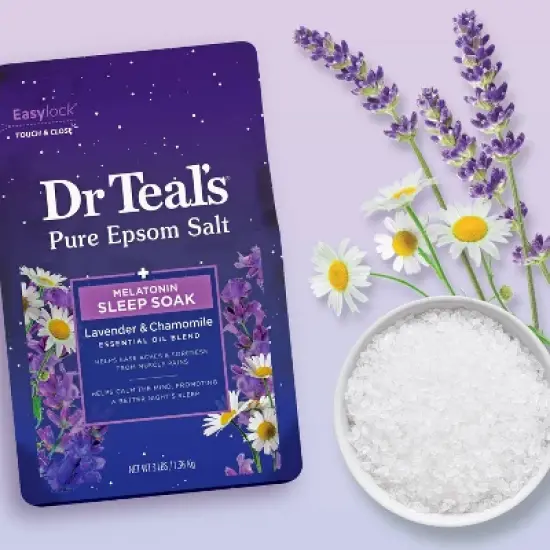 Dr Teal's Epsom Salt Magnesium Soak - Sleep Blend with Melatonin, Lavender & Chamomile image {4}