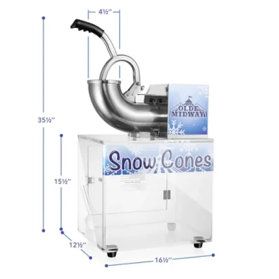 Olde Midway Snow Cone Machine, Commercial Countertop Shaved Ice Maker image {6}