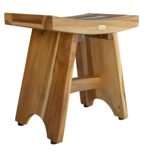 EcoDecors&reg; Serenity&reg; 18" Teak Wood Shower Bench in EarthyTeak Finish image {12}