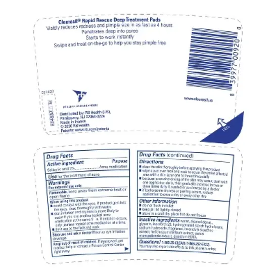 Clearasil Rapid Rescue Deep Treatment Pads - 90ct image {9}