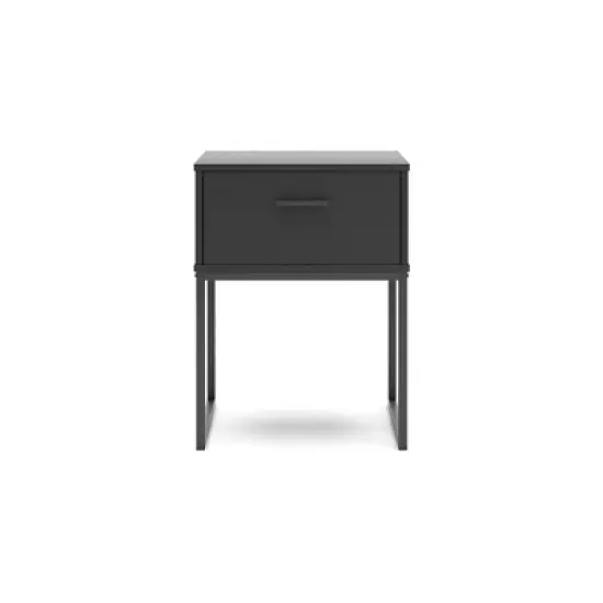 Signature Design by Ashley Socalle 1 Drawer Nightstand, Black image {1}