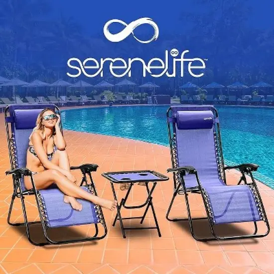SereneLife Zero Gravity Lounge Chair, Set of 2 image {6}