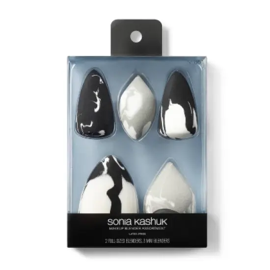 Sonia Kashuk&trade; Multisize Latex-Free Makeup Blender Sponge - Marble - 5pk image {1}