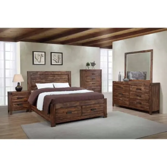 Wren 6 Drawer Dresser and Mirror Set Chestnut - Picket House Furnishings image {3}