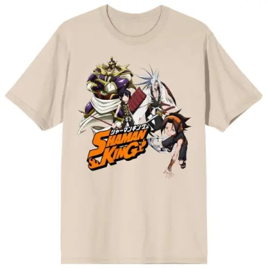 Shaman King Main Characters Crew Neck Short Sleeve Women's Natural T-shirt image {6}
