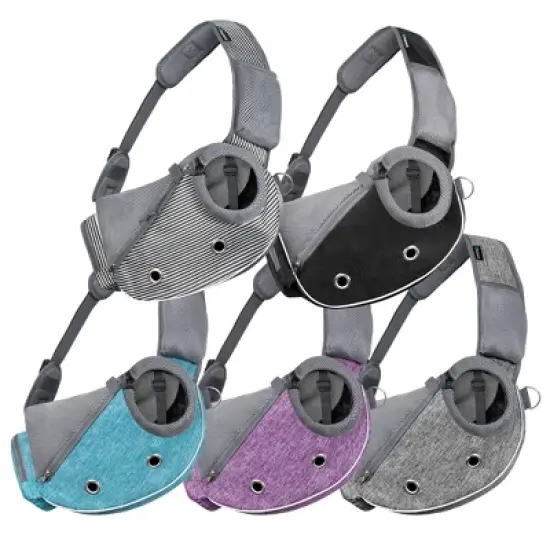 PetAmi Dog Sling Carrier, Puppy Purse Traveling Carrying Bag to Wear, Cat Adjustable Crossbody Travel Pet Pouch image {6}