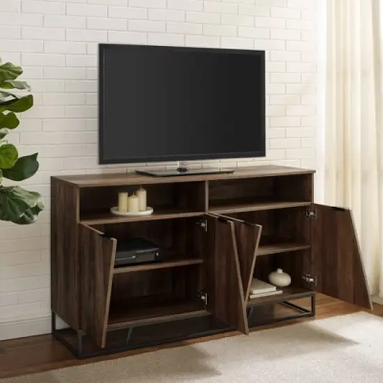 58" 4 Door Contemporary Storage Console Sideboard - Saracina Home image {6}