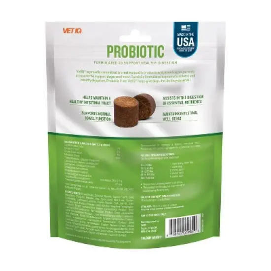 VetIQ Probiotic Support Dog Supplements - Smoke - 60ct image {1}