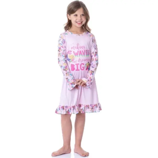 Mattel Girls' Barbie Making Waves Dreaming Sleep Pajama Dress Nightgown Pink image {4}