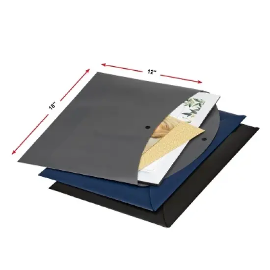 Smead Project Envelope, Snap Closure, Top Load, Tabloid Size 12" x 18", Assorted Colors, 6 per Pack (89691) image {3}