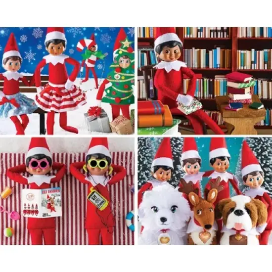 MasterPieces Kids Jigsaw Puzzle Set - Elf on the Shelf 4-Pack 100 Pieces image {2}