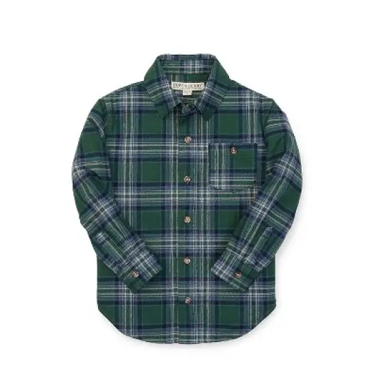 Hope & Henry Boys' Flannel Button Down Shirt, Infant image {12}