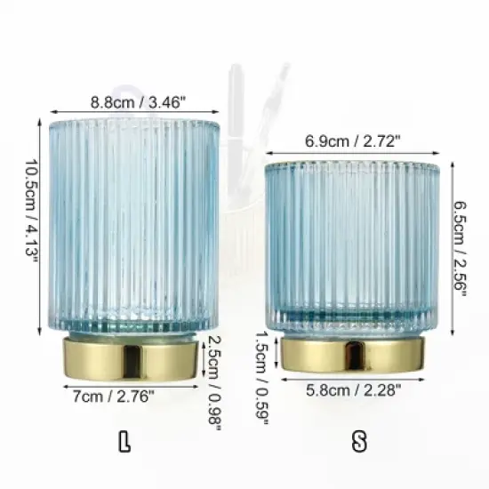 Unique Bargains Glass Cosmetic Makeup Brush Holder 1 Pc image {3}