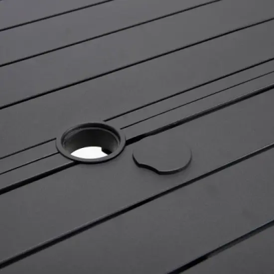 LeisureMod Chelsea 7-Piece Patio Dining Set, 60" Round Aluminum Dining Table and 6 Dining Armchair image {10}