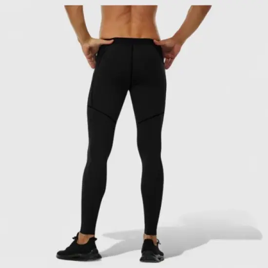 Anna-Kaci Active Men's Compression Leggings with Wide Waistband and Side Pocket for Training and Performance image {4}