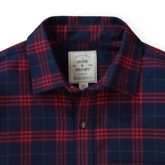 Hope & Henry Mens' Brushed Flannel Button Down Shirt image {1}