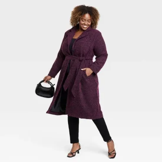 Women's Long Sleeve Wool Pea Coat - Ava & Viv&trade; image {2}