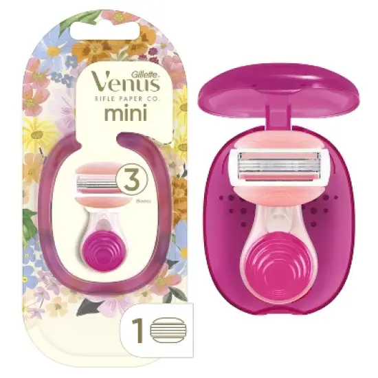 Rifle Paper Co. + Venus ComfortGlide Women's Travel Razor, 1 Razor Blade Refill and Travel Case image {6}