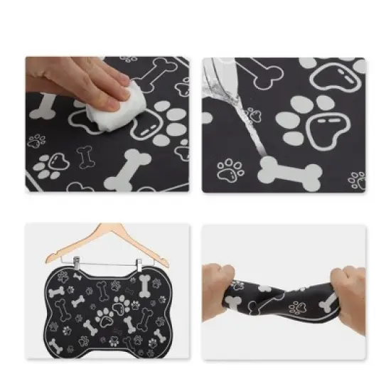 Unique Bargains Super-Absorbent Pet Feeding Mat 1 Pc image {5}