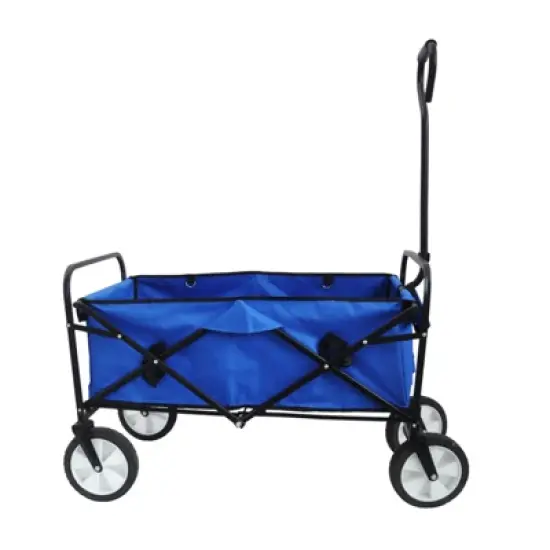 RISOKEYS Outdoor Collapsible Utility Wagon Cart,with Cup Holder, Heavy Duty Foldable Cart for Camping, Beach, Shopping - 150lbs Capacity image {9}