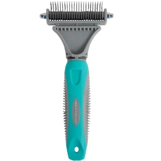 Groomer Essentials Double-Sided Deshedding Rake 12/23 Blades - Dog Brush for Shedding and Mat Removal, Ideal for Medium to Long Coats image {7}