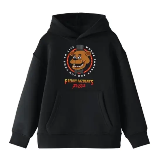 Youth Boys Five Nights at Freddys Horror Game Black Hoodie image {1}