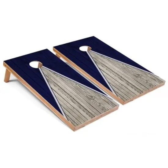Skip's Garage Navy Pyramid Cornhole Board Set, Includes 2 Boards, 8 Bags image {6}