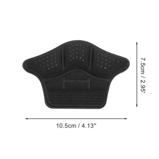 Unique Bargains Thick Heel Pads One Size Black 1 Pair image {3}