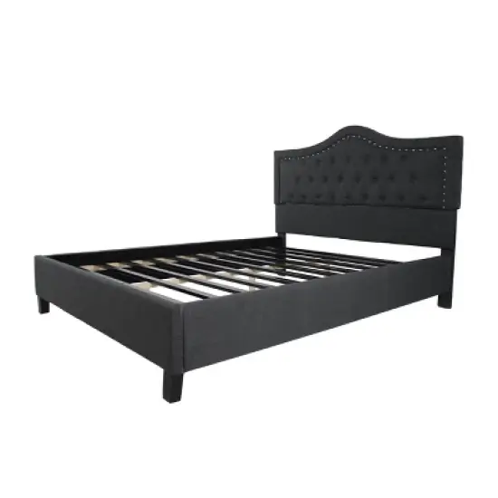 Queen Dante Upholstered Traditional Bed Frame - Christopher Knight Home image {5}