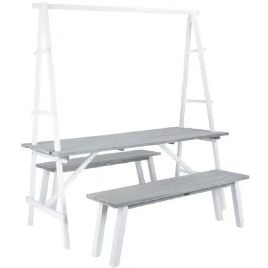 Willamy 3 Pc Dining Set - Outdoor - PAT6761 - Safavieh image {2}