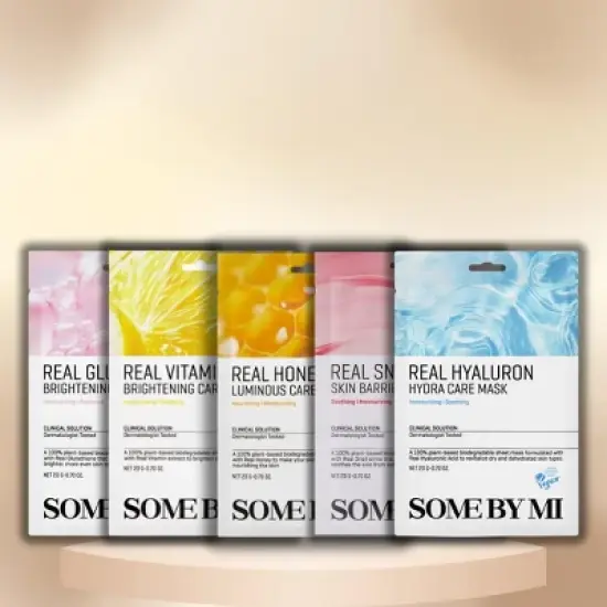 SOME BY MI 5-Day Radiance & Renewal Set (5 piece sheet mask variety pack for luminous, deeply nourished, & revitalized skin complexion) image {2}