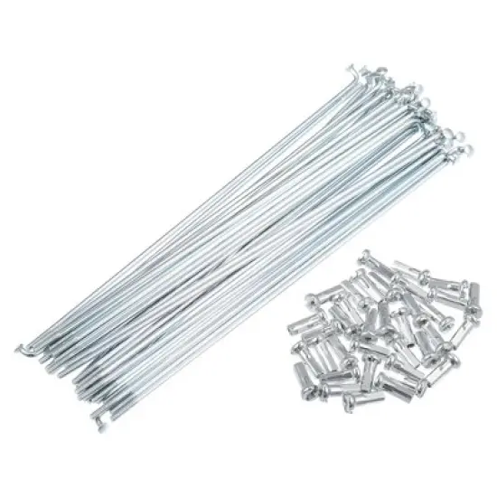 Unique Bargains 14G J Bend Bicycle Galvanized Spokes 36 Pcs image {9}