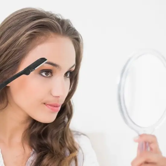 Unique Bargains Stainless Steel Eyebrow Razor 6Pcs image {4}