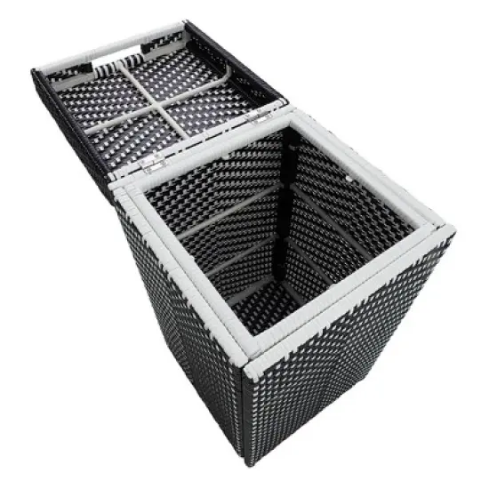 2pc Maksville Aluminum Patio Loveseat & Trash Can - miBasics
 image {8}