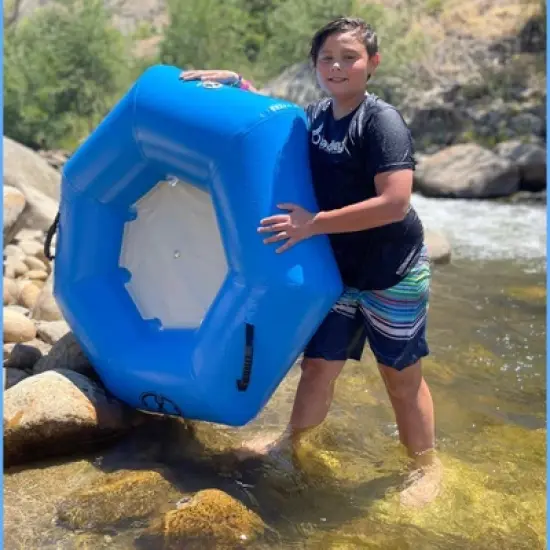 Hardcore River Tube with Durable Triple-Layer PVC, Ergonomic Seven-Sided Design, Intuitive Handles, and C7 Valve Inflation image {3}