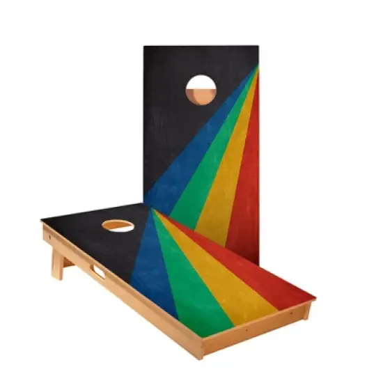 Skips Garage Angled Stripes Cornhole Boards - ACA Star Series image {1}