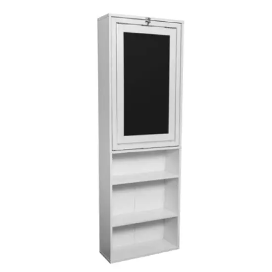 Wall Mount Folding Desk Cabinet with Blackboard White - Danya B. image {6}
