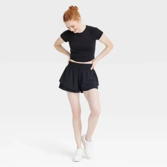 Women's Double Layer Woven Mid-Rise Shorts 2.5" - JoyLab&trade; image {2}